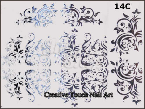 MAX SLIDERS - HOLOGRAPHIC NAIL ART WATER SLIDER - TWIRLS & SWIRLS