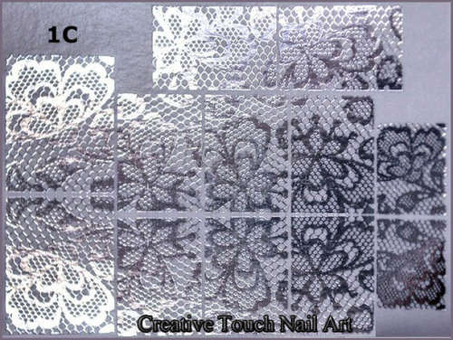 MAX SLIDERS - HOLOGRAPHIC NAIL ART WATER SLIDER - LACE DESIGN