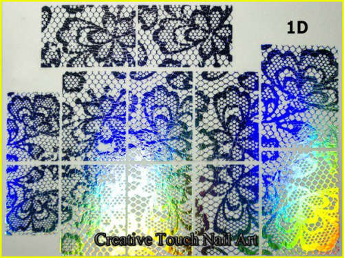 MAX SLIDERS - HOLOGRAPHIC NAIL ART WATER SLIDER - LACE DESIGN