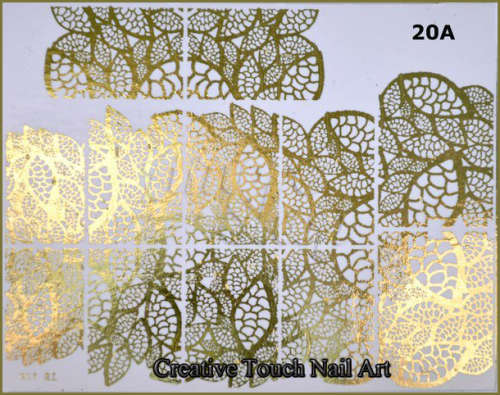 MAX SLIDERS - HOLOGRAPHIC NAIL ART WATER SLIDER - LACE DESIGN