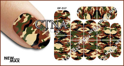 MAX SLIDERS - NAIL ART WATER SLIDER - CAMO