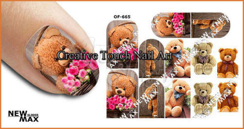 MAX SLIDERS - NAIL ART WATER SLIDER - TEDDY