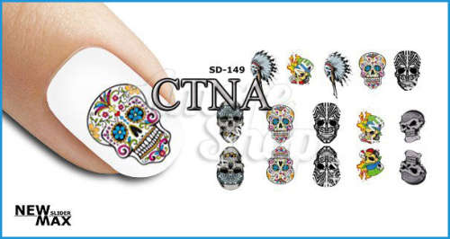 MAX SLIDERS - NAIL ART WATER SLIDER - POP ART SKULLS