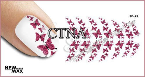MAX SLIDERS - NAIL ART WATER SLIDER - BUTTERFLY