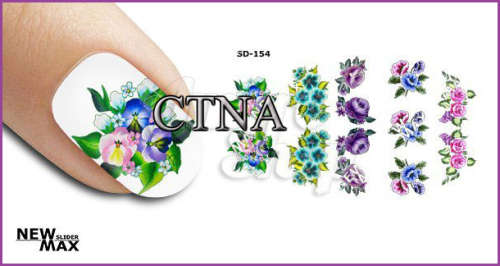 MAX SLIDERS - NAIL ART WATER SLIDER - FLOWERS