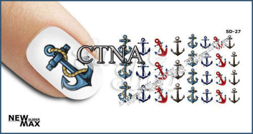 MAX SLIDERS - NAIL ART WATER SLIDER - ANCHOR