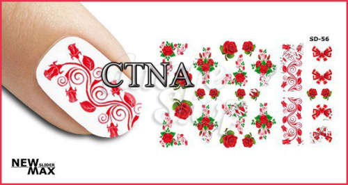 MAX SLIDERS - NAIL ART WATER SLIDER - FLOWER PATTERN