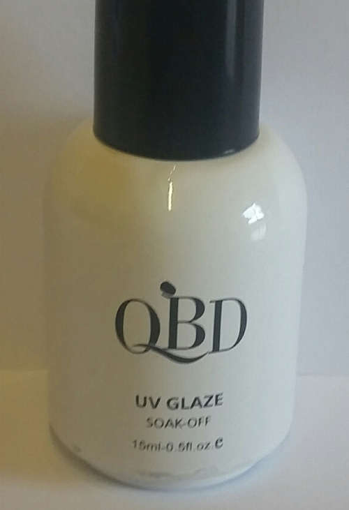QBD - SOAK OFF - UV GLAZE  NON WIPE TOP COAT - 15ml