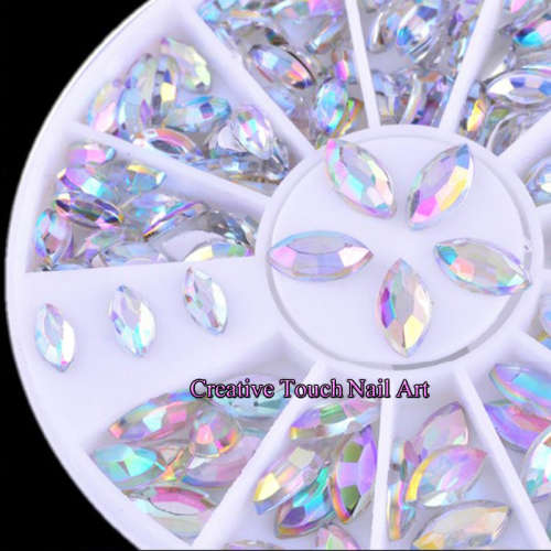 Nail Art Wheel - AB Horse Eye Shape Rhinestones  ***SALE***