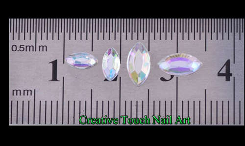 Nail Art Wheel - AB Horse Eye Shape Rhinestones  ***SALE***