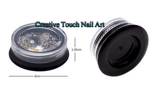 RETRO STEAM PUNK NAIL ART REAL GEARS