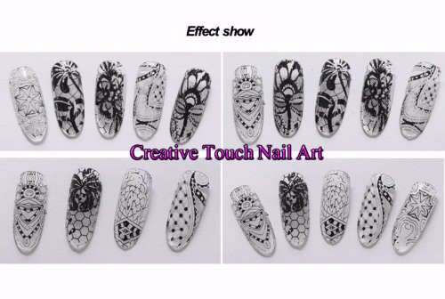 NAIL ART - TRANSFER FOIL - 120 X 4 CM - WHITE LACE STYLE