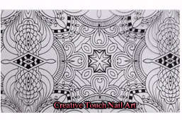 NAIL ART - TRANSFER FOIL - 120 X 4 CM - WHITE LACE STYLE