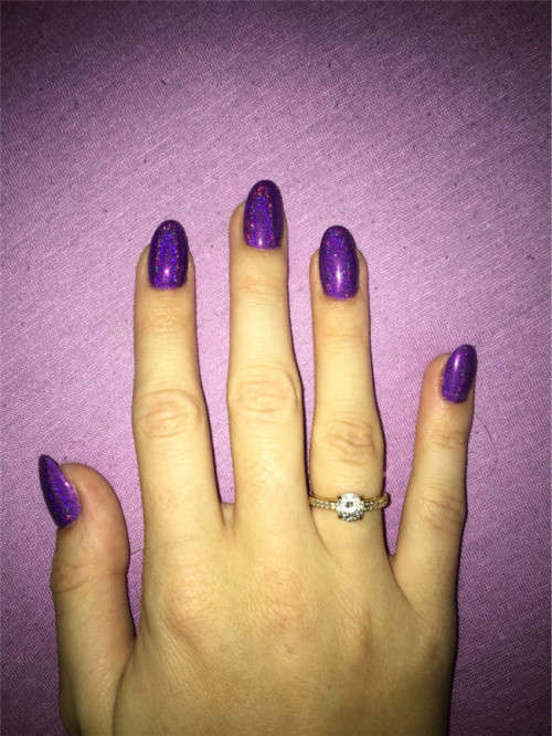 Purple - Laser Chrome Holographic Color Effect Nail Art Pigment Powder - 1.5 g Jar