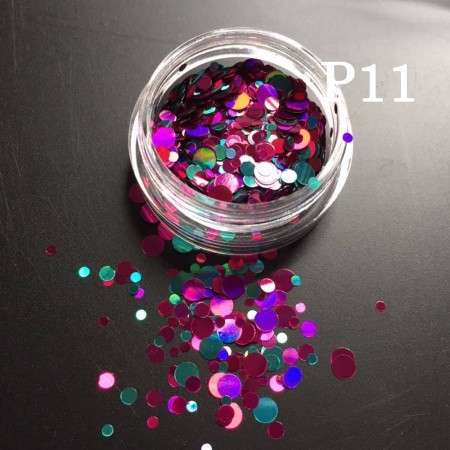MINI JAR - NAIL ART MIXED ROUND CONFETTI