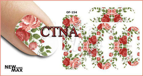 MAX SLIDERS - NAIL ART WATER SLIDER - FLOWERS