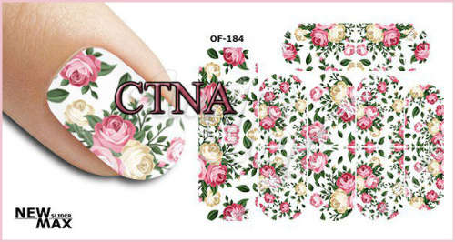 MAX SLIDERS - NAIL ART WATER SLIDER - ROSES