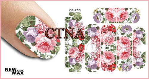 MAX SLIDERS - NAIL ART WATER SLIDER - FLOWERS