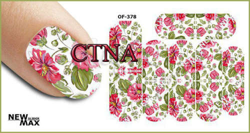 MAX SLIDERS - NAIL ART WATER SLIDER - FLOWERS