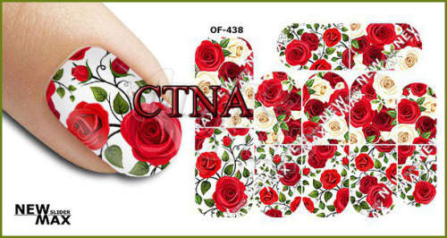 MAX SLIDERS - NAIL ART WATER SLIDER - ROSES