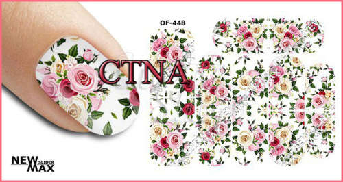 MAX SLIDERS - NAIL ART WATER SLIDER - ROSES