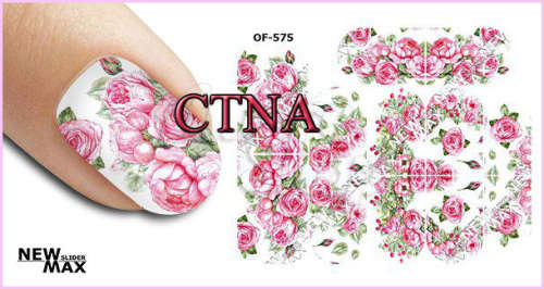 MAX SLIDERS - NAIL ART WATER SLIDER - FLOWERS