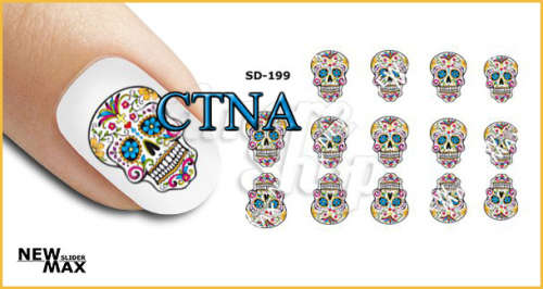 MAX SLIDERS - NAIL ART WATER SLIDER - POP ART SKULLS