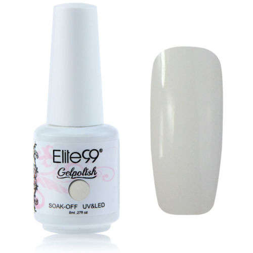 ELITE99 SOAK OFF UV/LED 8ml GEL POLISH - ROSE SHADOW - FRENCH WHITE 1323