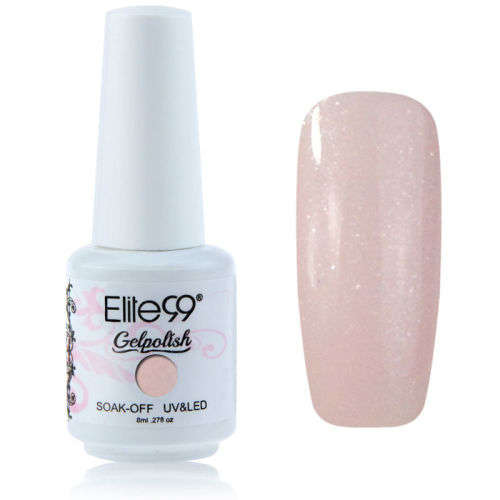 ELITE99 SOAK OFF UV/LED 8ml GEL POLISH - ROSE SHADOW - PEARL PINK 1327