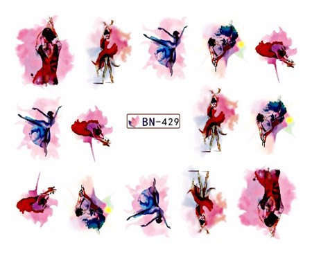 NAIL ART - WATER TRANSFER DECALS - DANCER