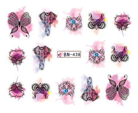 NAIL ART - WATER TRANSFER DECALS - BUTTERFLY