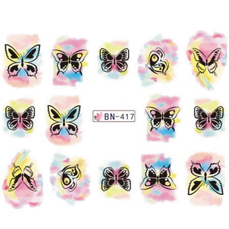 NAIL ART - WATER TRANSFER DECALS - BUTTERFLY