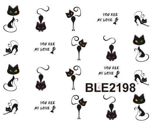 NAIL ART - WATER TRANSFER DECALS - CATS