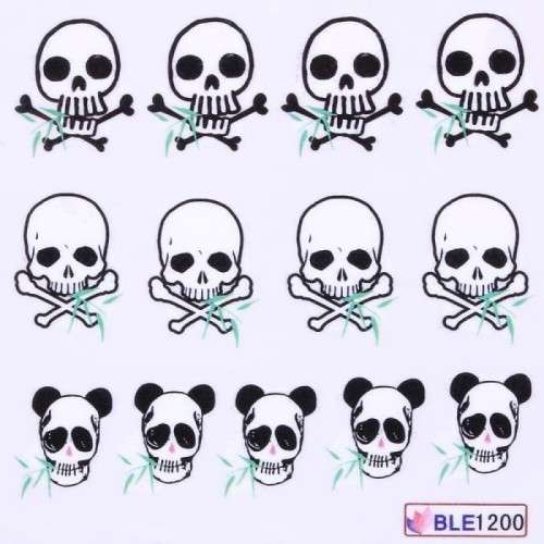NAIL ART - WATER TRANSFER DECALS - SKULLS
