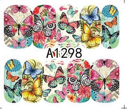 NAIL ART - WATER TRANSFER DECALS - BUTTERFLY