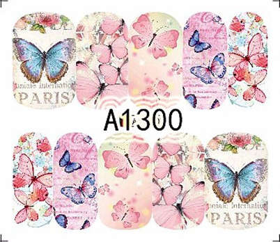 NAIL ART - WATER TRANSFER DECALS - BUTTERFLY