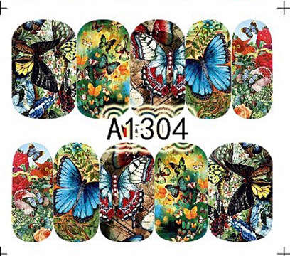 NAIL ART - WATER TRANSFER DECALS - BUTTERFLY