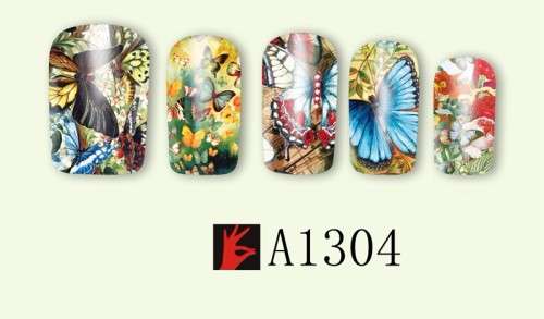 NAIL ART - WATER TRANSFER DECALS - BUTTERFLY