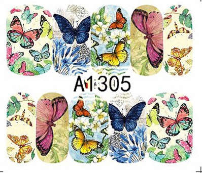 NAIL ART - WATER TRANSFER DECALS - BUTTERFLY