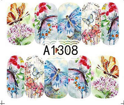 NAIL ART - WATER TRANSFER DECALS - BUTTERFLY