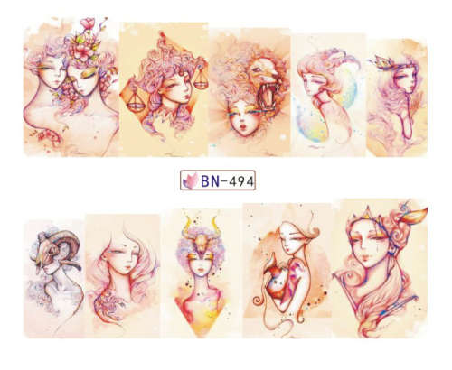 NAIL ART - WATER TRANSFER DECALS - CONSTELLATIONS