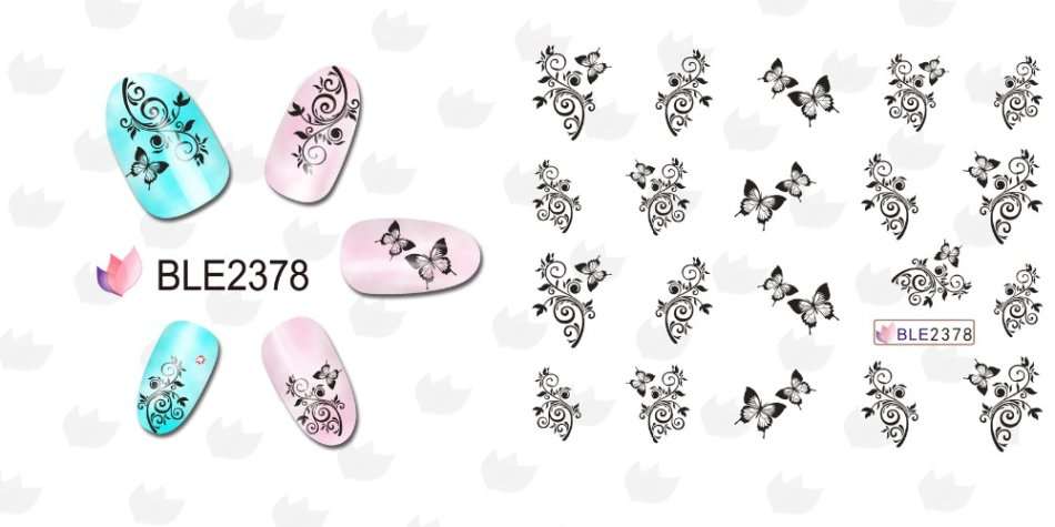 NAIL ART - WATER TRANSFER DECALS - TWIRLS & SWIRLS