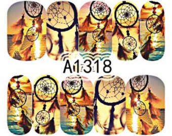 NAIL ART - WATER TRANSFER DECALS - DREAMCATCHER
