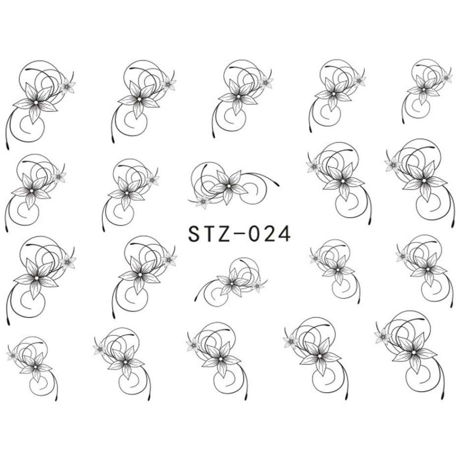 WATER TRANSFER NAIL ART DECAL - FLOWER