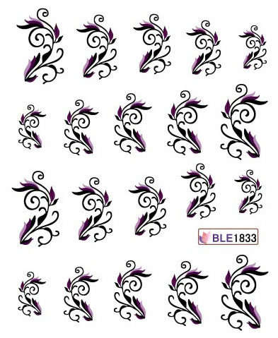 WATER TRANSFER NAIL ART DECAL - FLOWER