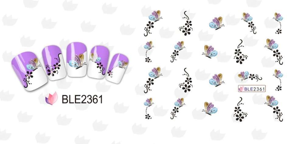 WATER TRANSFER NAIL ART DECAL - BUTTERFLY