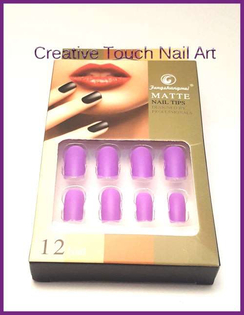 Full Cover False Nails Purple