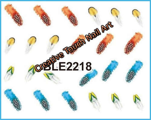 NAIL ART/NAIL ART DECAL/WATER NAIL ART/WATER TRANSFER ART/NAIL ART WATER TRANSFER/FEATHER NAIL ART
