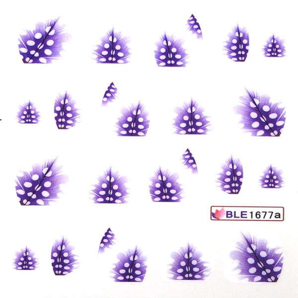 NAIL ART/NAIL ART DECAL/WATER NAIL ART/WATER TRANSFER ART/NAIL ART WATER TRANSFER/FEATHER NAIL ART