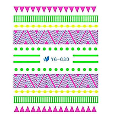 NAIL ART - Nail Water Transfer Neon NAIL ART Stickers